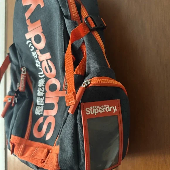 Superdry Men's Gray and Orange Backpack